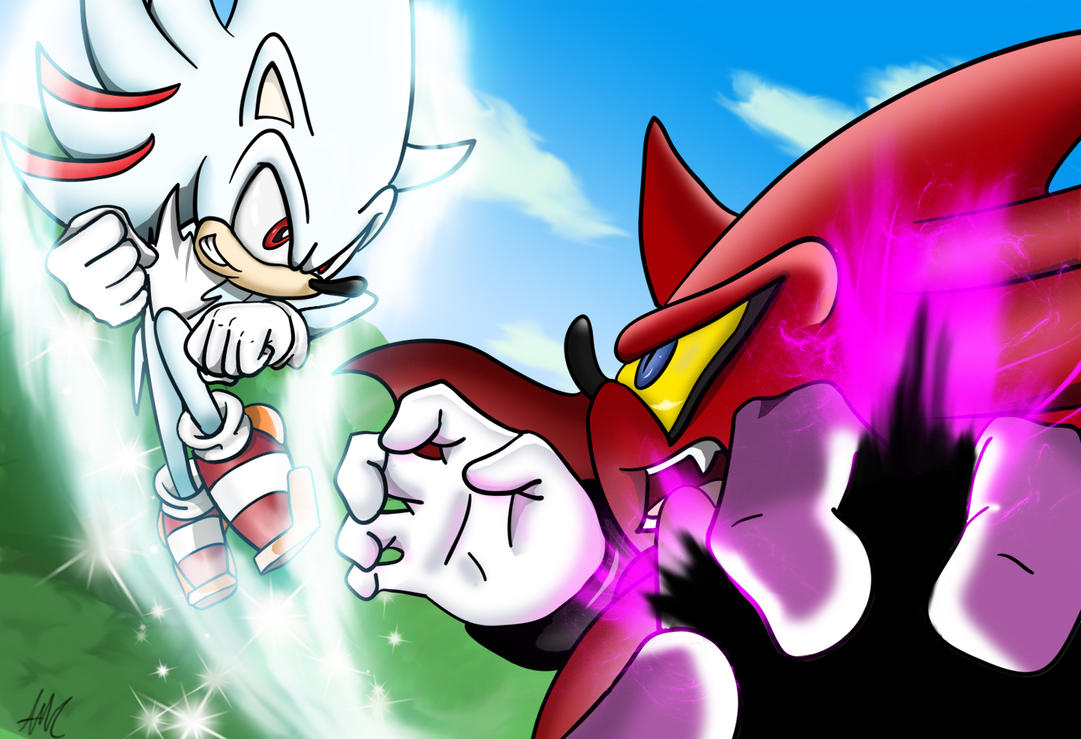 Since I'm the fusion of Shadow and the fake hedgehog, I guess that makes me  Shadic!”, Sonic the Hedgehog
