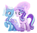 Trixie and Starlight by Nnaly